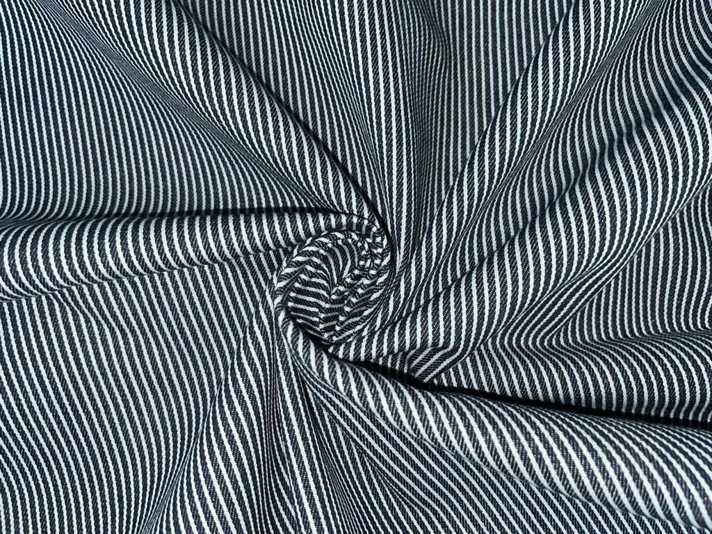100% Cotton Denim  Fabric 58" wide available in THREE styles [DENIM NAVY PIN STRIPE DENIM NAVY BROWN AND GREY STRIPE DENIM SUSTAINABLE 2 X2 TWILL TENCIL COTTON] [14042/43/12376]