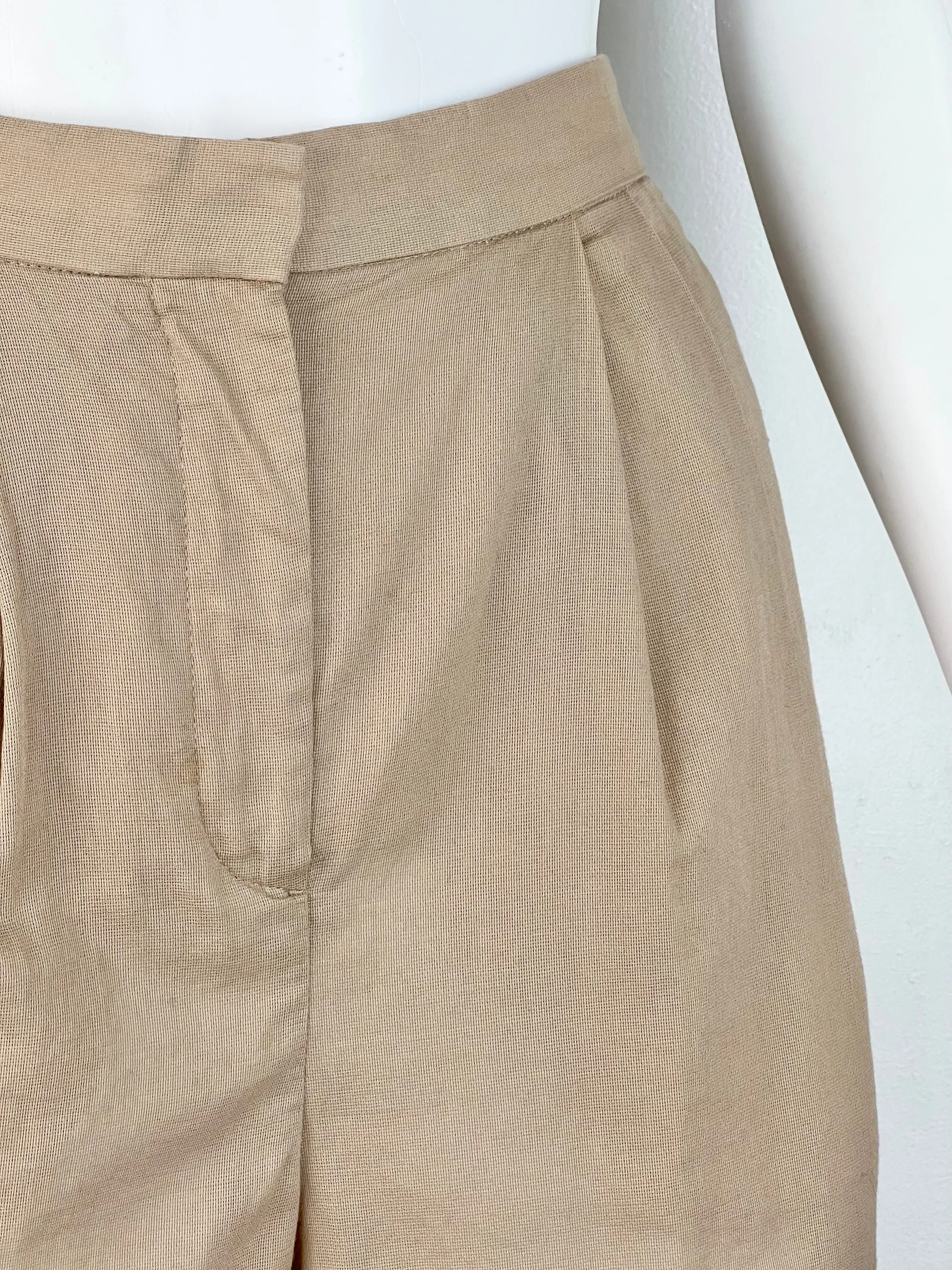 ACNE Sand Cotton/Silk Tailored Shorts - AU8
