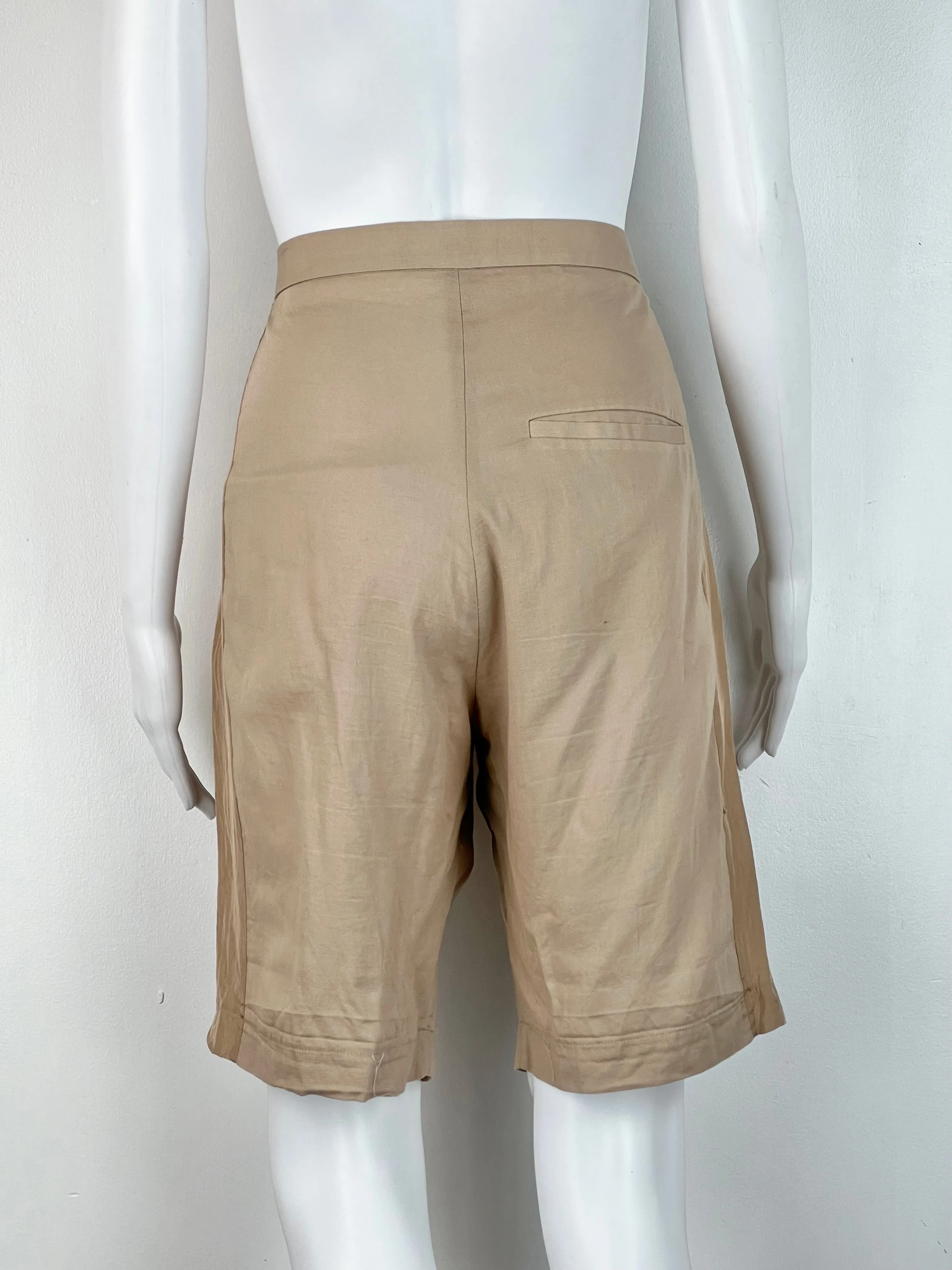 ACNE Sand Cotton/Silk Tailored Shorts - AU8