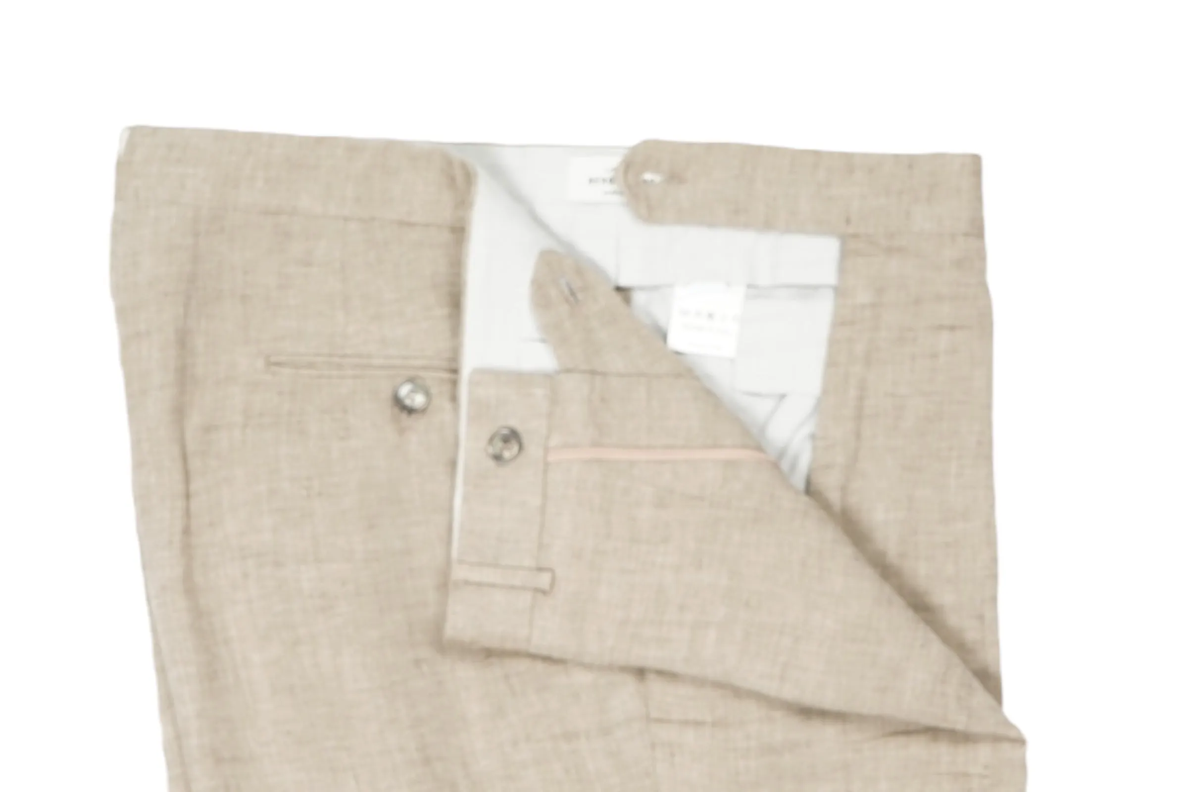 Berg & Berg - Taupe High Rise Linen Trouser 52