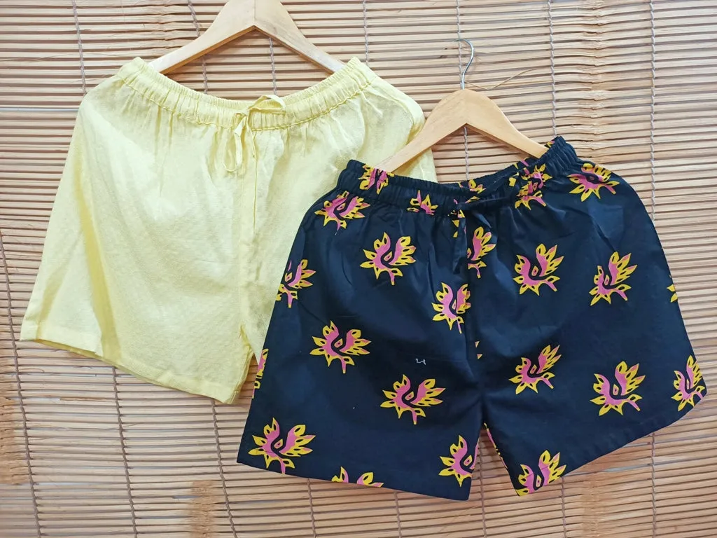 Combo (Pack of 2) Cotton Shorts for Women
