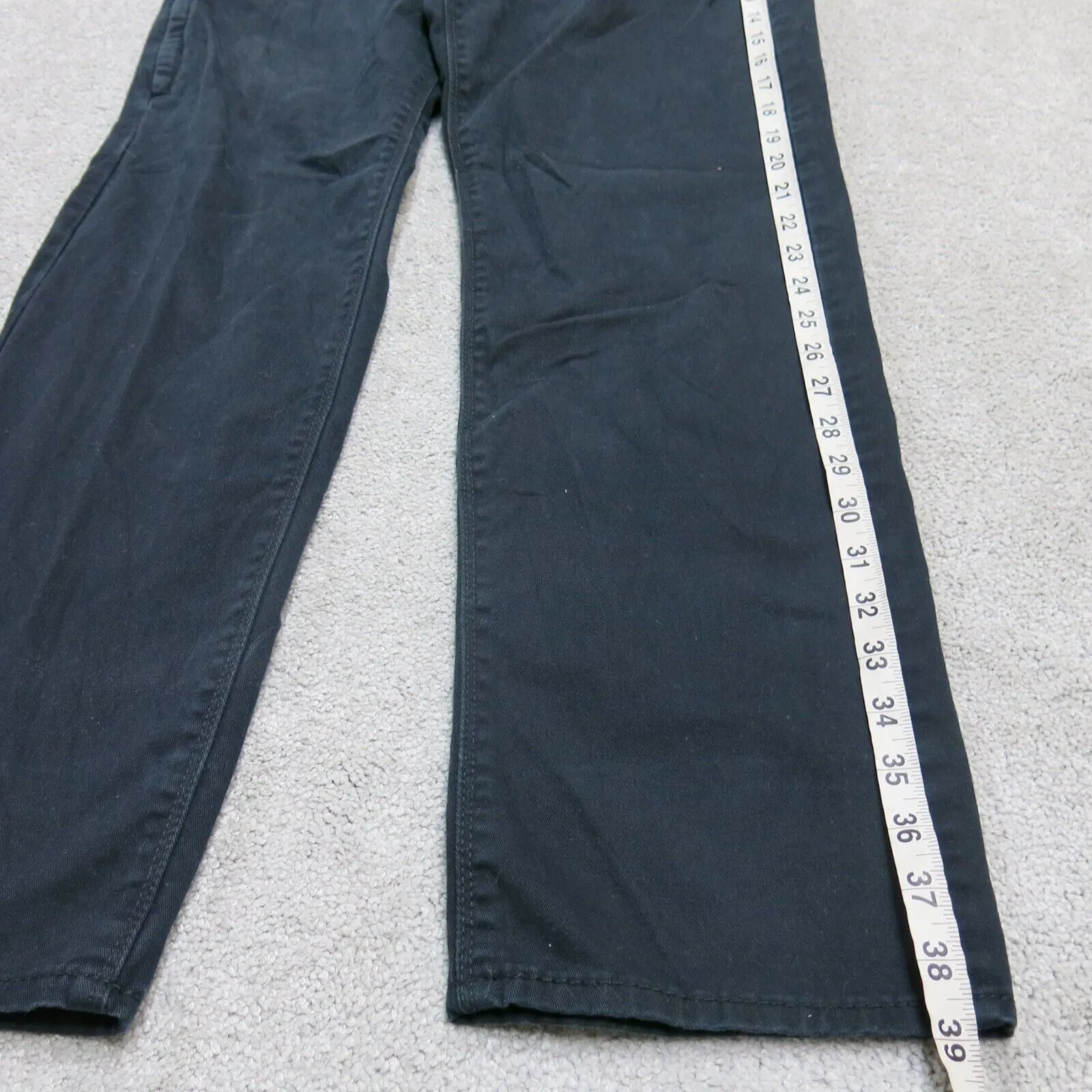 Denizen From Levis Mens Straight Leg Jeans Denim Mid Rise Black Size W30xL30