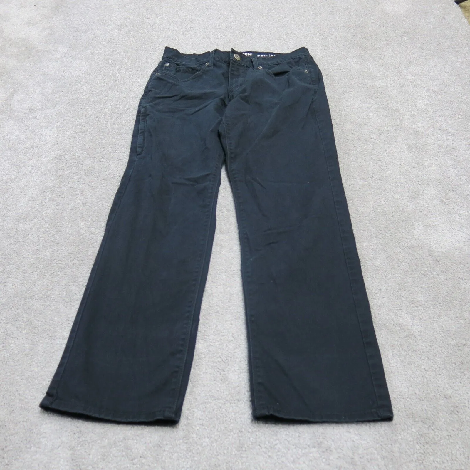 Denizen From Levis Mens Straight Leg Jeans Denim Mid Rise Black Size W30xL30