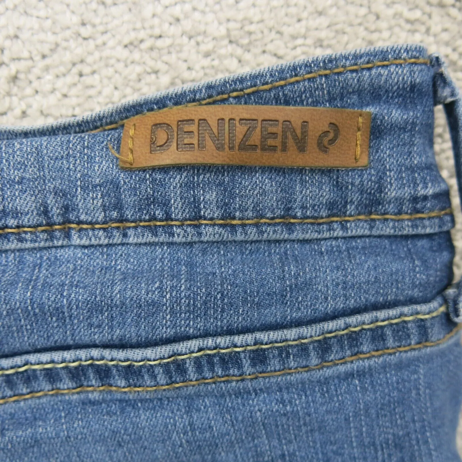 Denizen From Levis Womens Ankle Jegging Jeans Distressed Pockets Blue Size W31