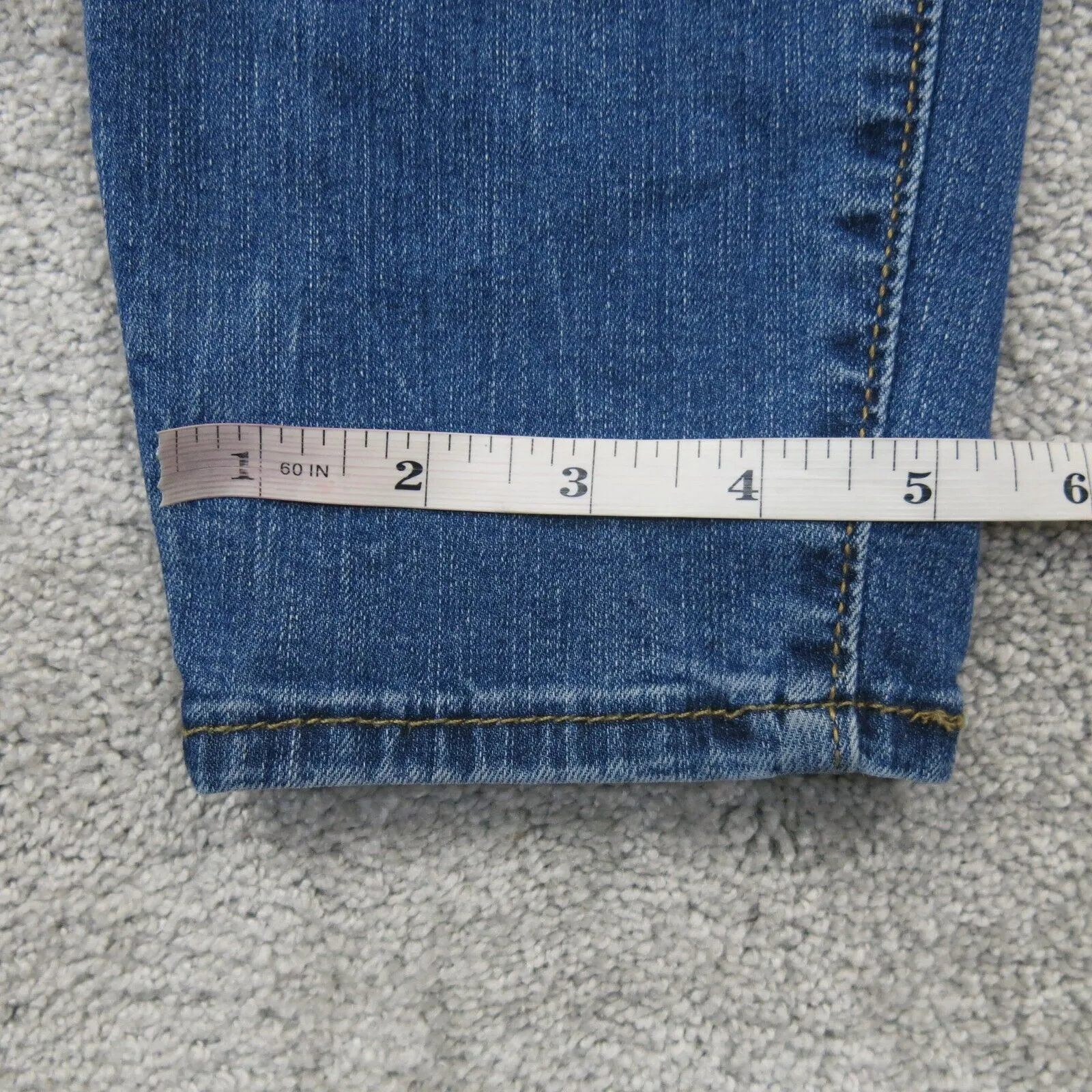 Denizen From Levis Womens Ankle Jegging Jeans Distressed Pockets Blue Size W31