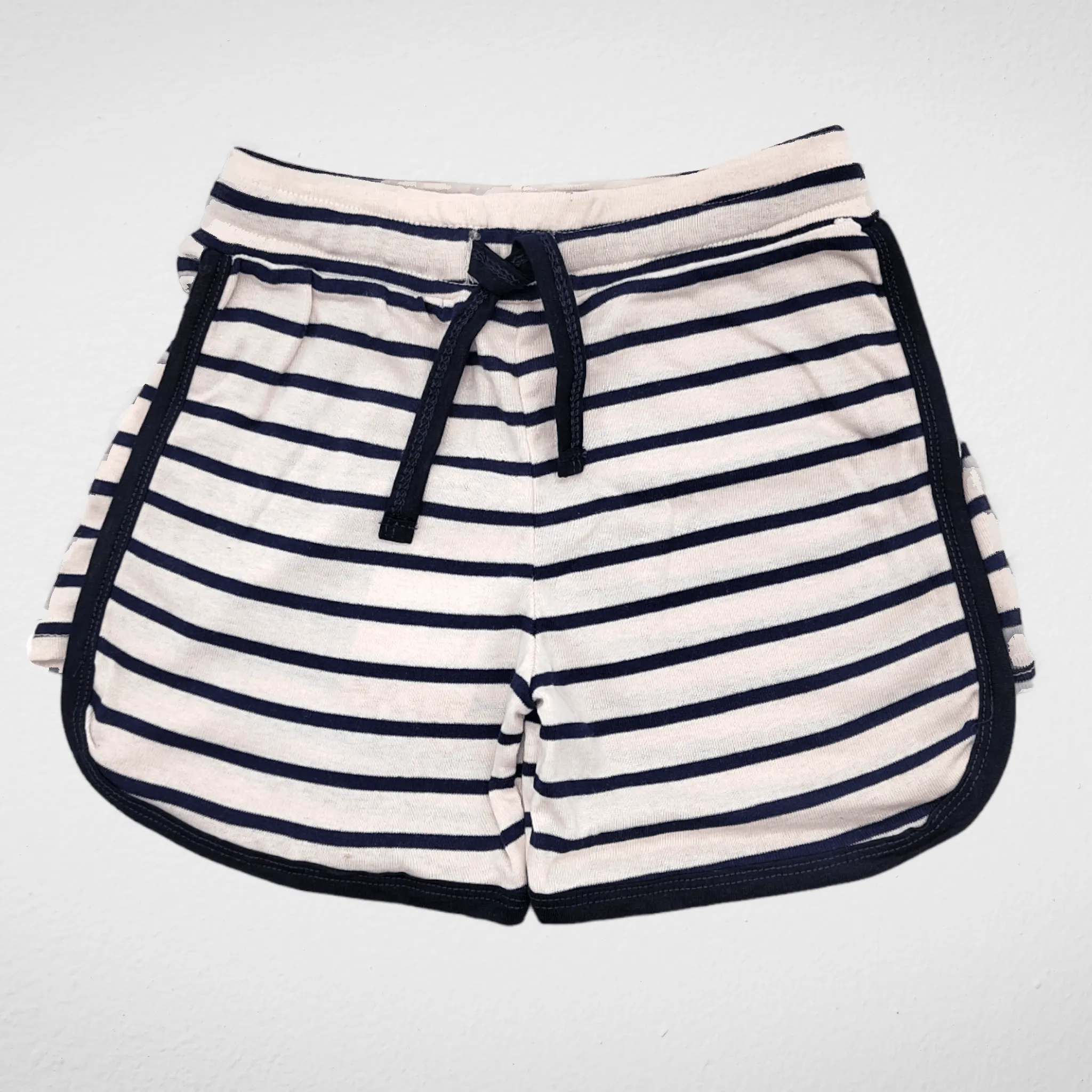Girls Hot Short (Cotton) - "Stripped" - Light Rose x Black