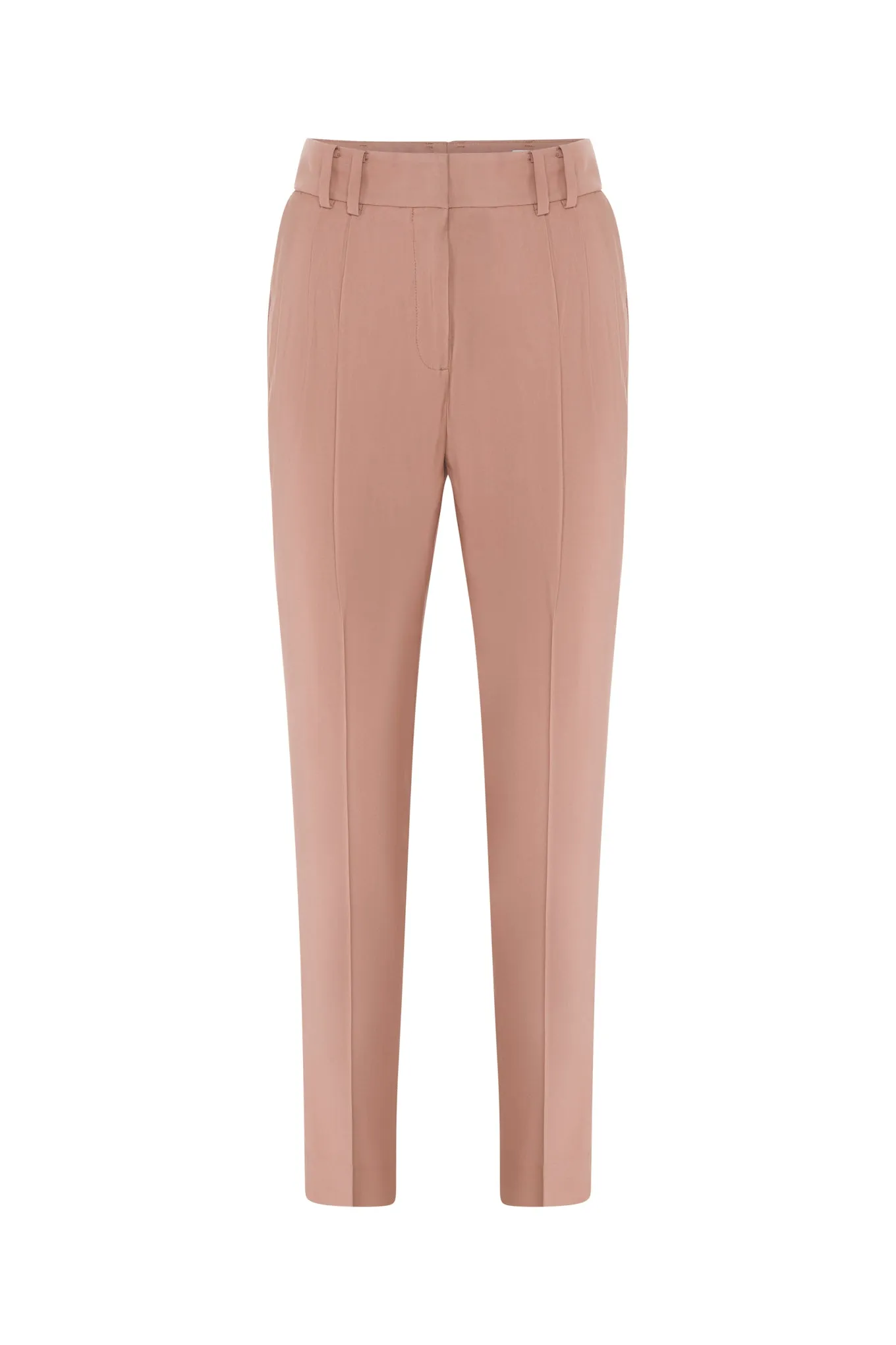 High waist pleated trousers