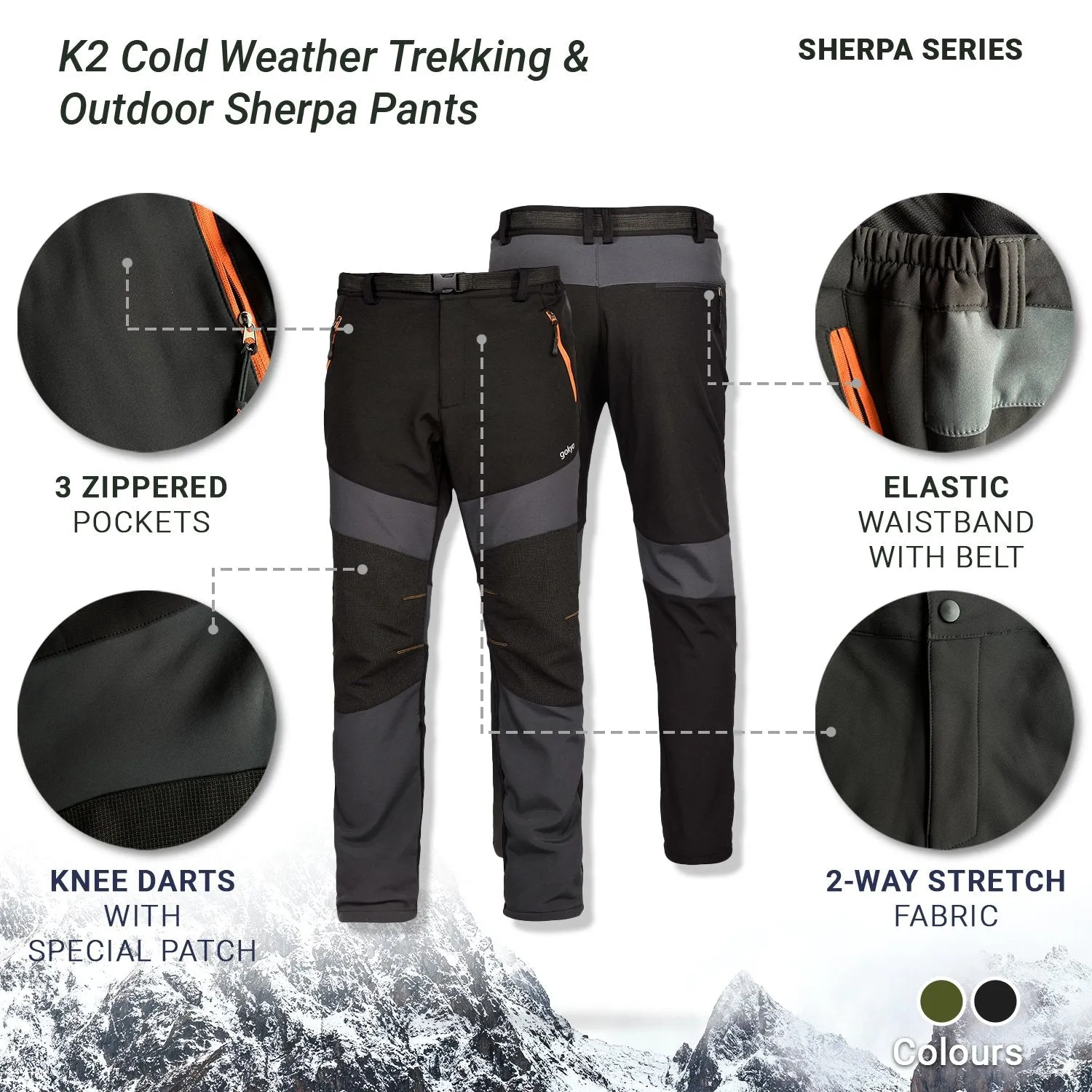 K2 Cold Weather Trekking & Outdoor Sherpa Pants