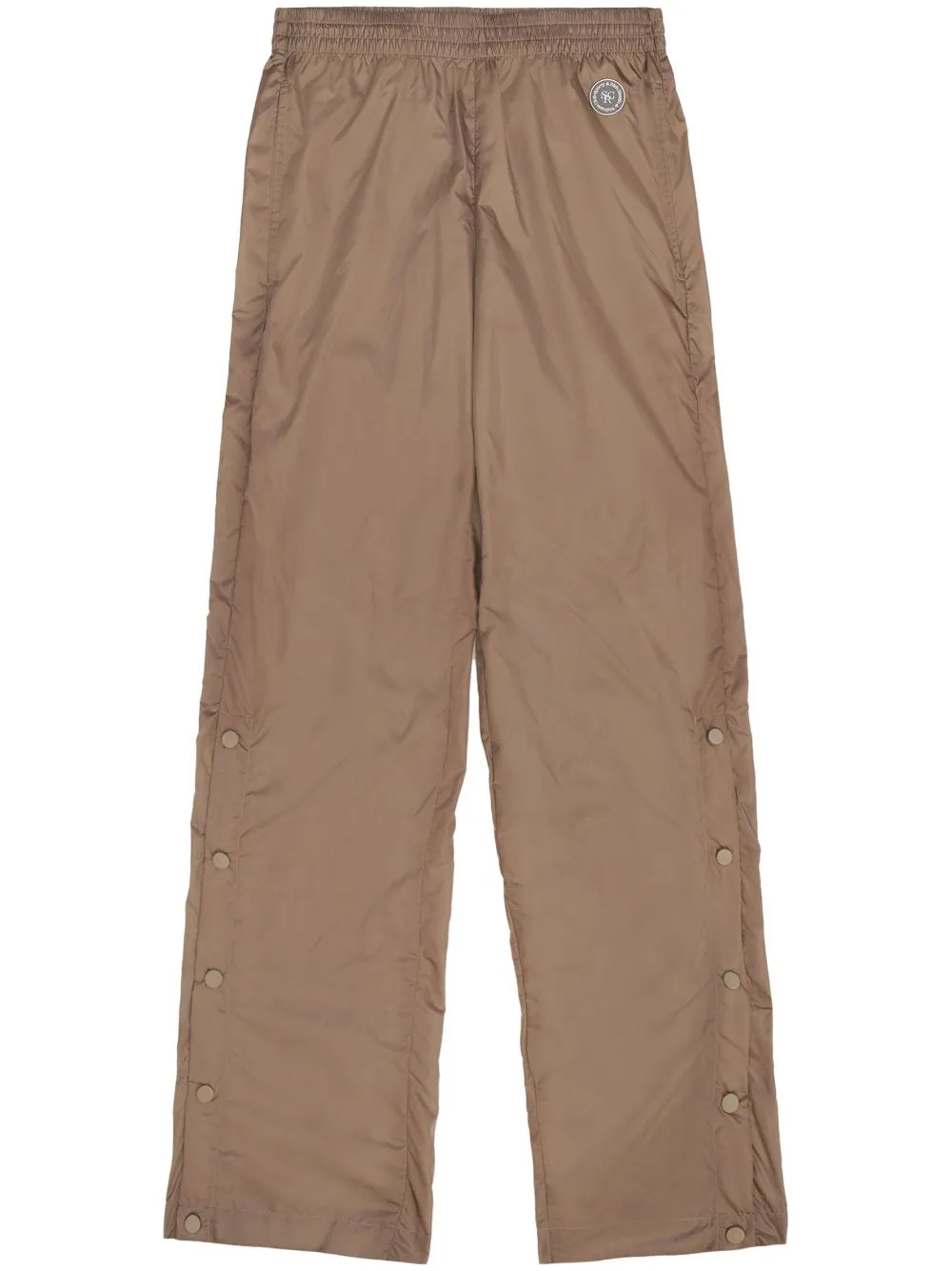 logo-patch straight-leg trousers