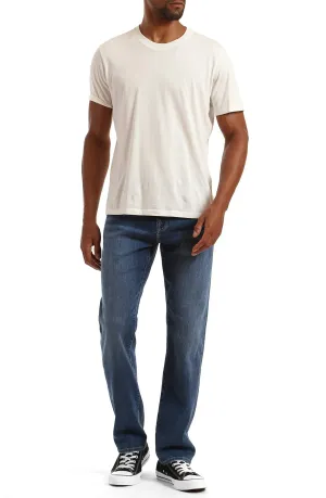 Mavi Men's Zach Mid Foggy Feather Blue Size 32/32 Straight Leg Regular Fit Jeans
