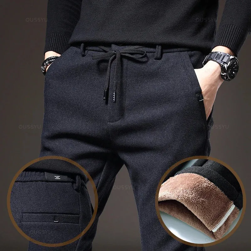 Men's Winter Fleece-Lined Casual Pants