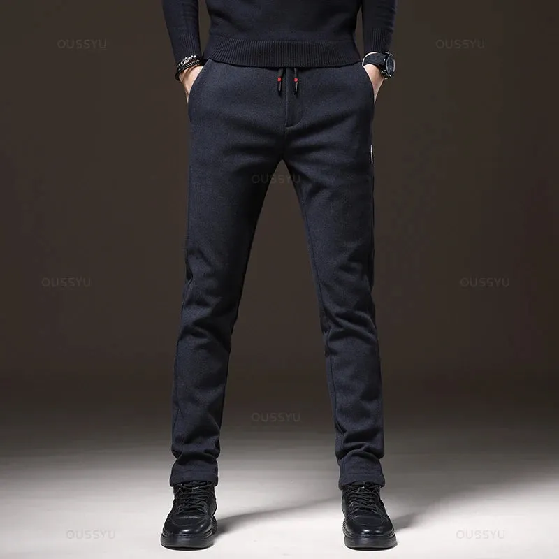 Men's Winter Fleece-Lined Casual Pants