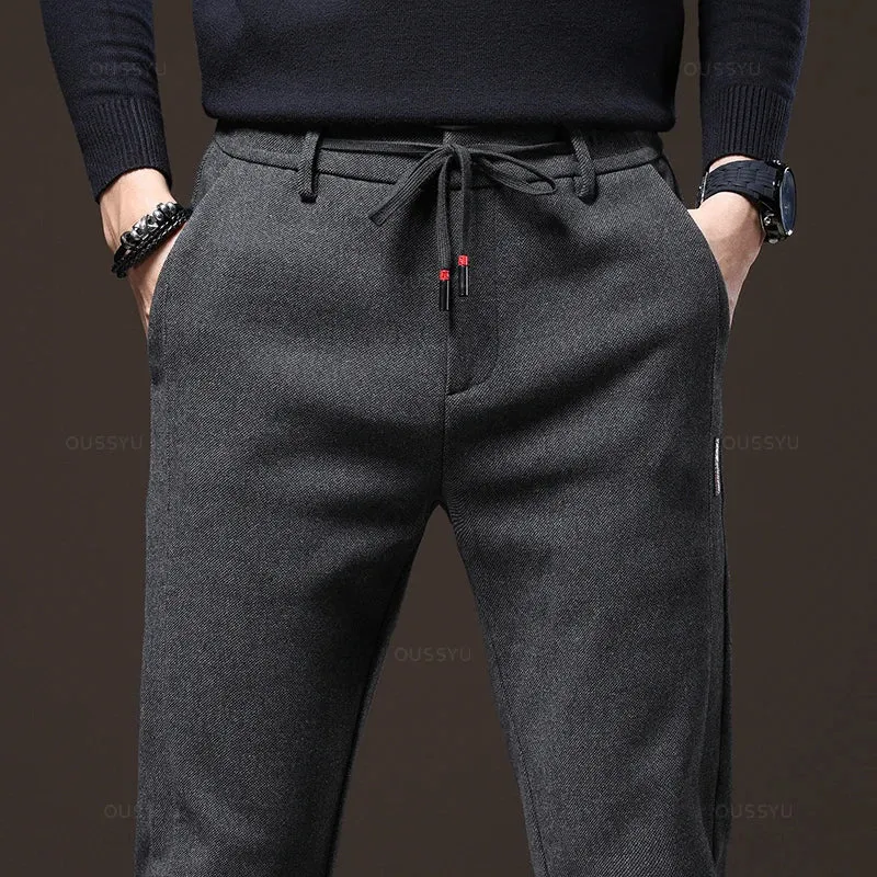 Men's Winter Fleece-Lined Casual Pants