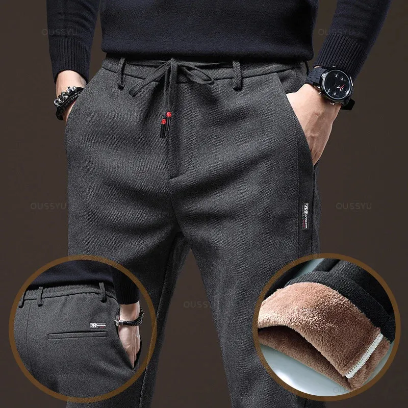 Men's Winter Fleece-Lined Casual Pants