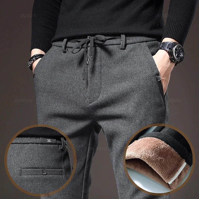 Men's Winter Fleece-Lined Casual Pants
