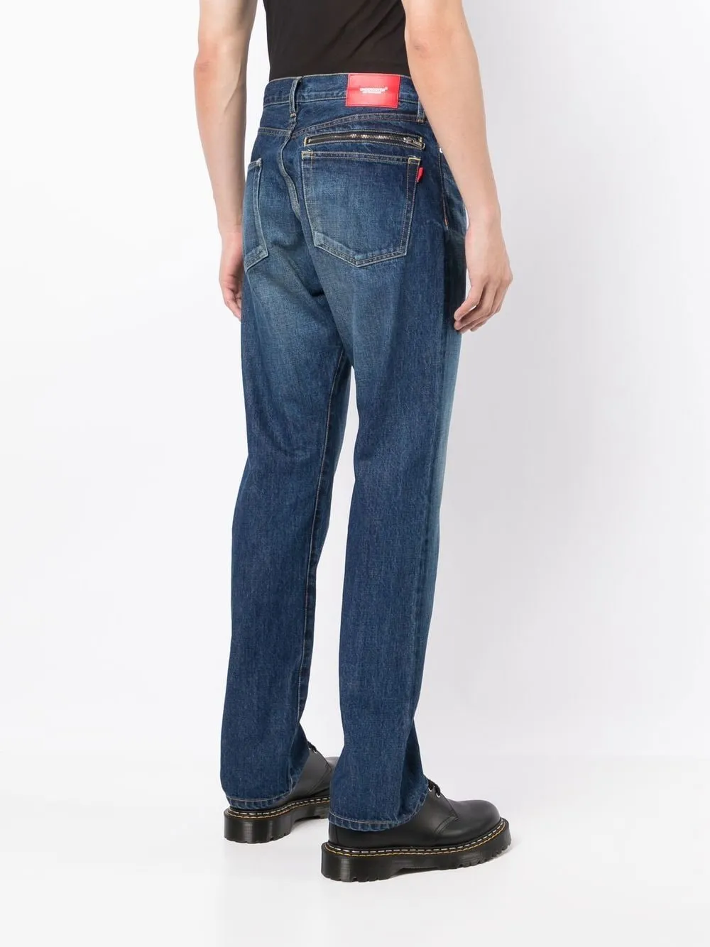 Mid-Rise Straight-Leg Jeans