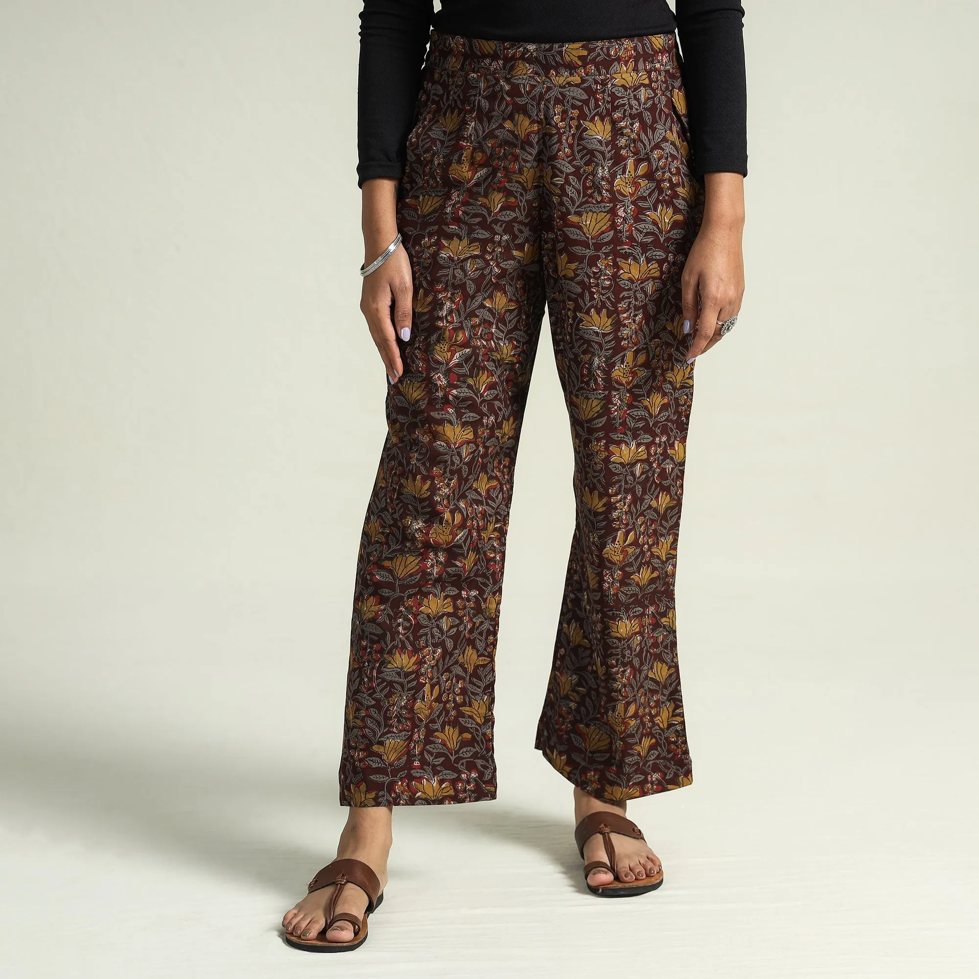 Multicolor - Bagru Block Printed Cotton Elasticated Palazzo