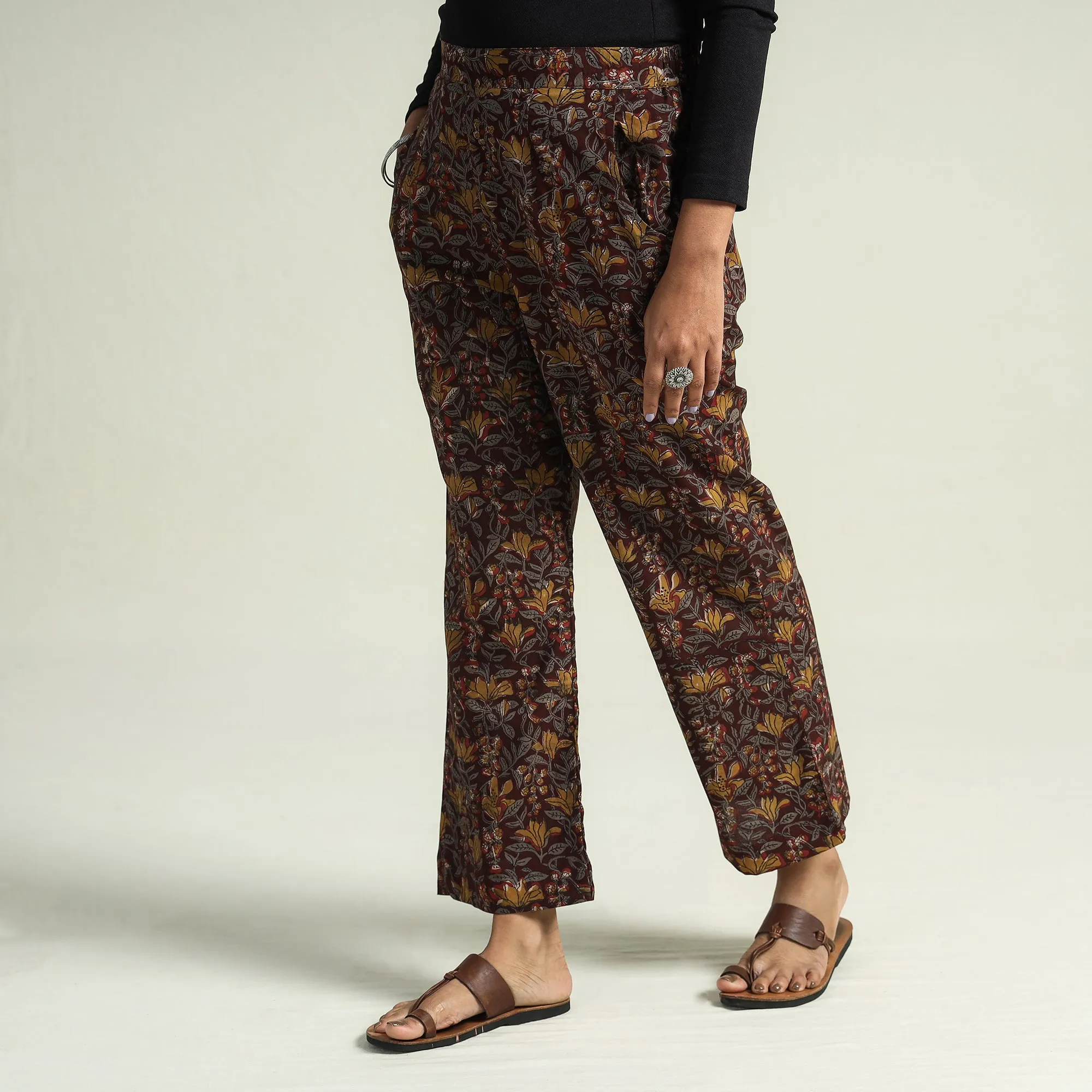 Multicolor - Bagru Block Printed Cotton Elasticated Palazzo