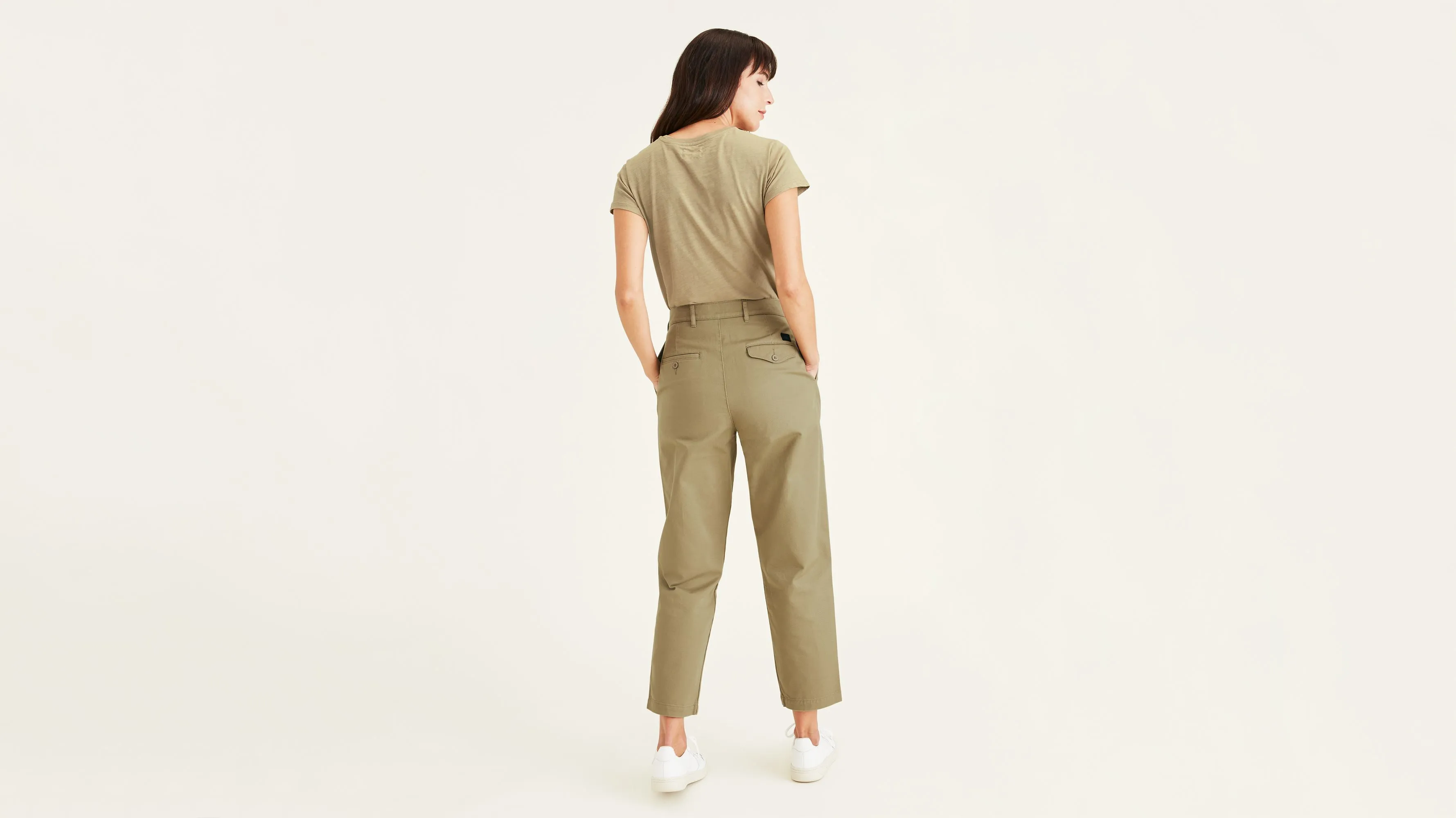 Original Khakis, Pleated, High Waisted Tapered Fit