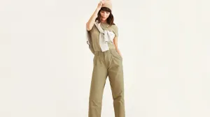 Original Khakis, Pleated, High Waisted Tapered Fit