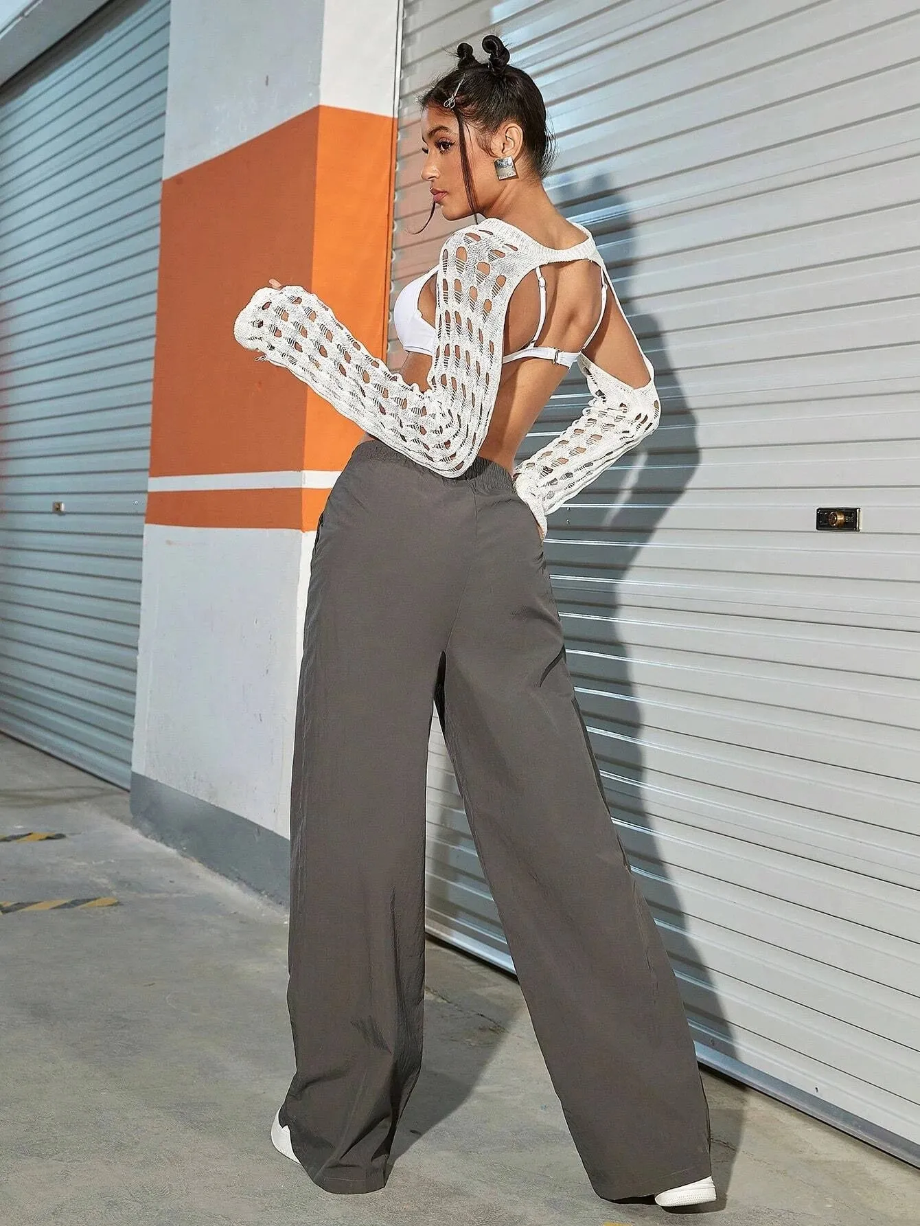 Pocket Drawstring Waist Cargo Pant