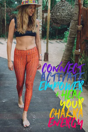 Red Triangle High Waist Yoga Leggings