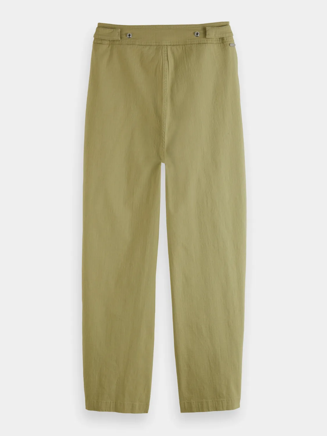 Ripstop high-rise straight-leg pants