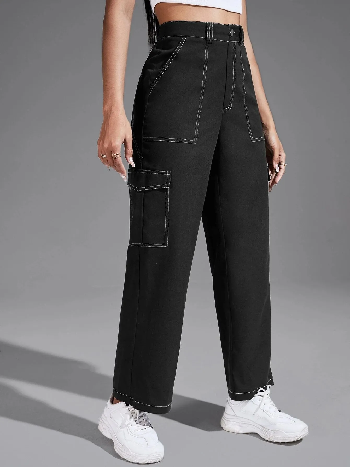 Straight Leg Slight Stretch Cargo Pants