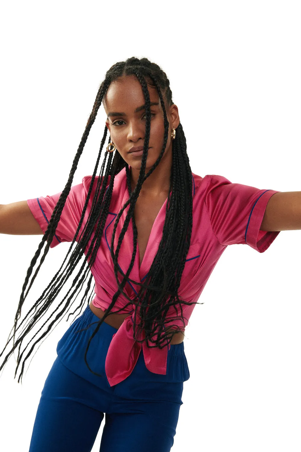 T-BOZ PJ SET [HOT PINK & MONACO BLUE}