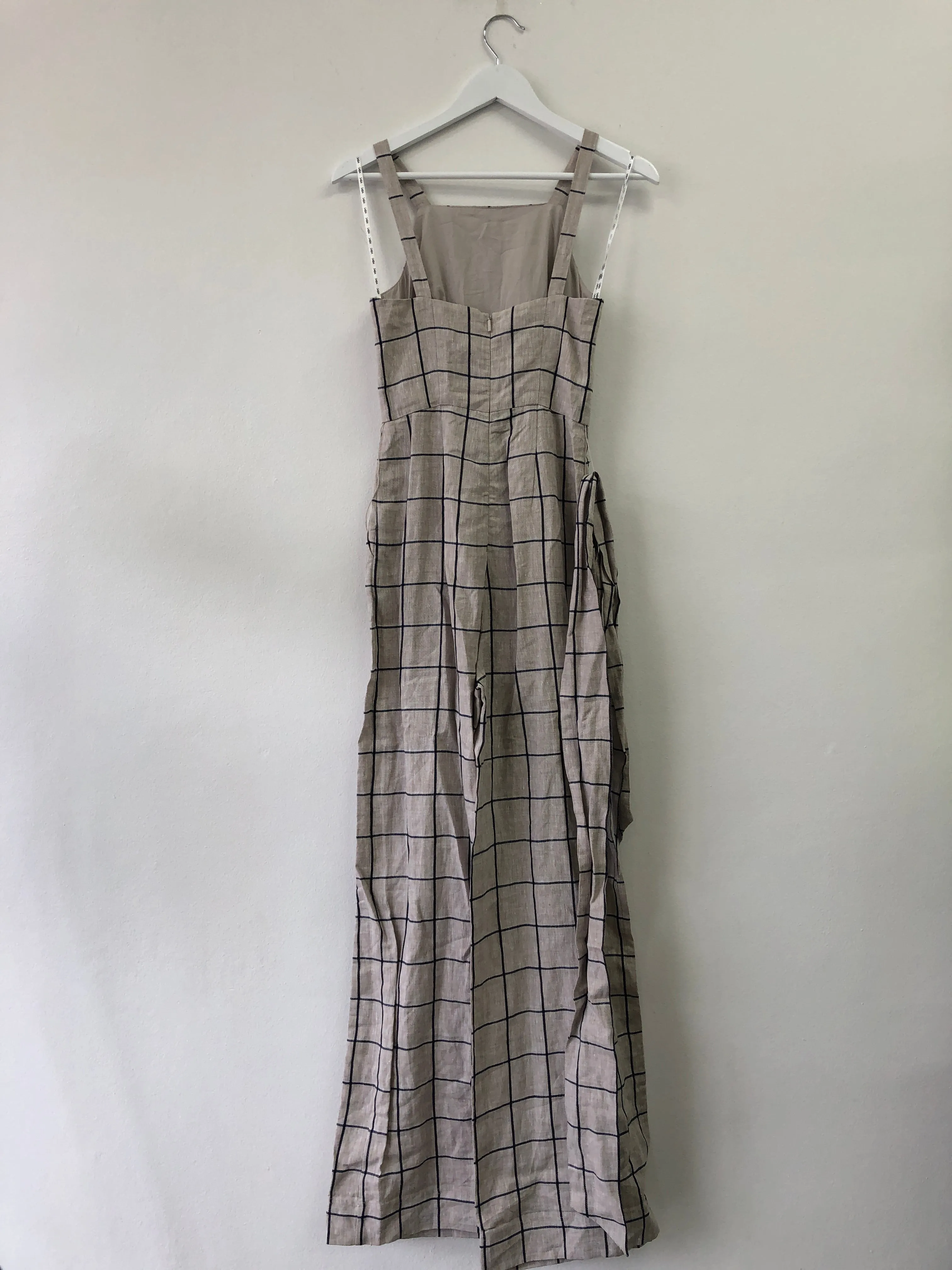 The Jas Linen Check Jumpsuit