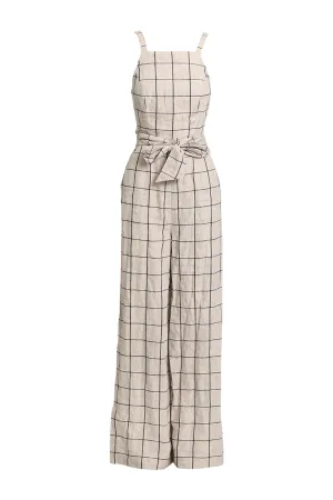 The Jas Linen Check Jumpsuit