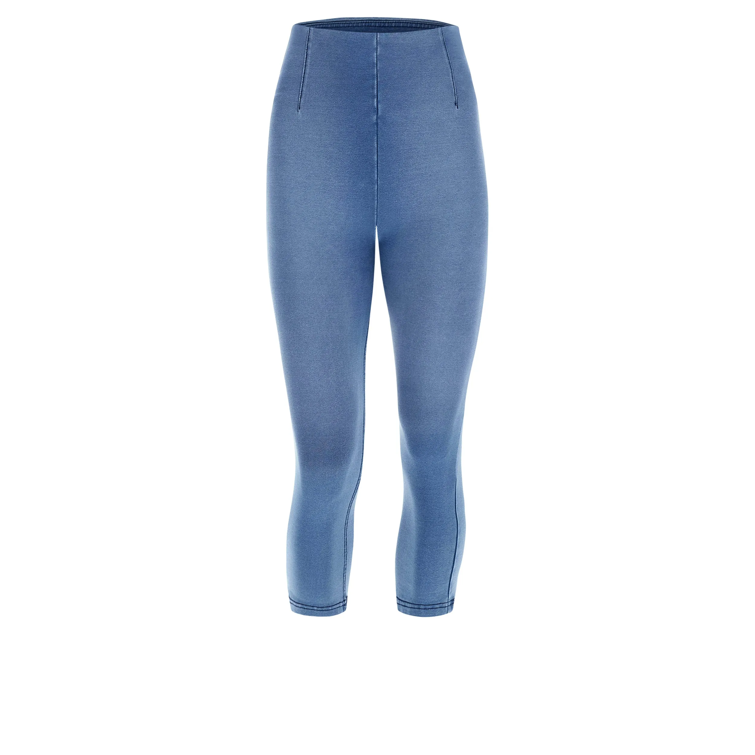 (WRUP15HS304-J4B) Washed Denim Look Hoge Taille WR.UP® in Enkel Lengte