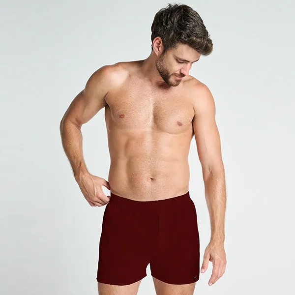 Zone 100% Cotton Woven Boxer Shorts with Side Pockets