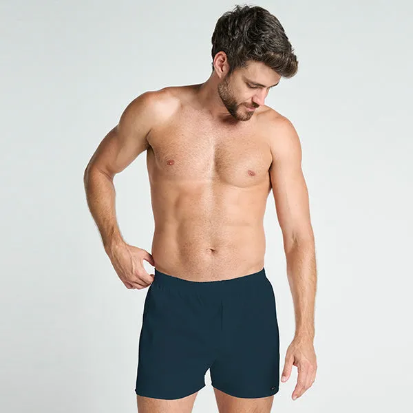 Zone 100% Cotton Woven Boxer Shorts with Side Pockets