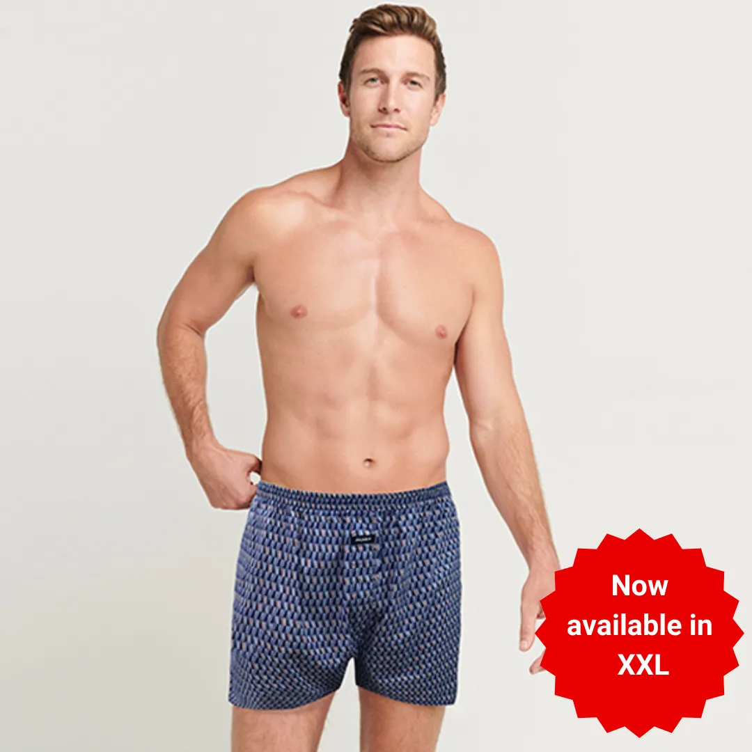 Zone 100% Cotton Woven Boxer Shorts with Side Pockets