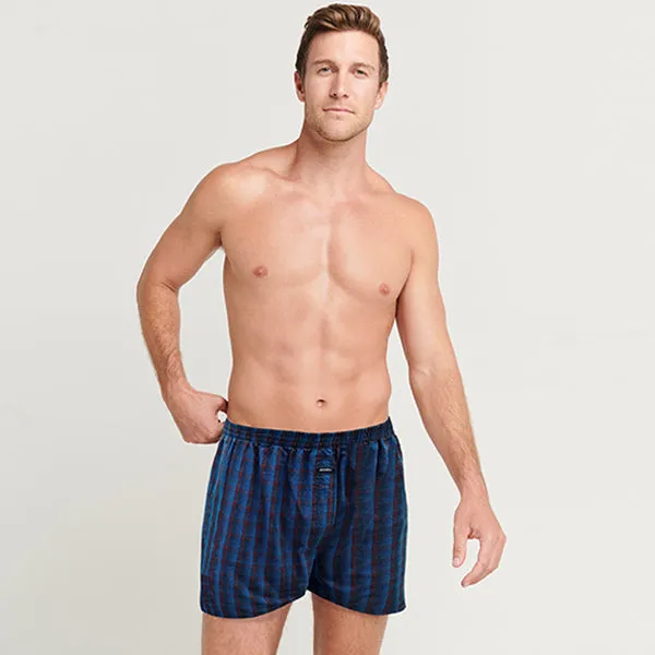 Zone 100% Cotton Woven Boxer Shorts with Side Pockets